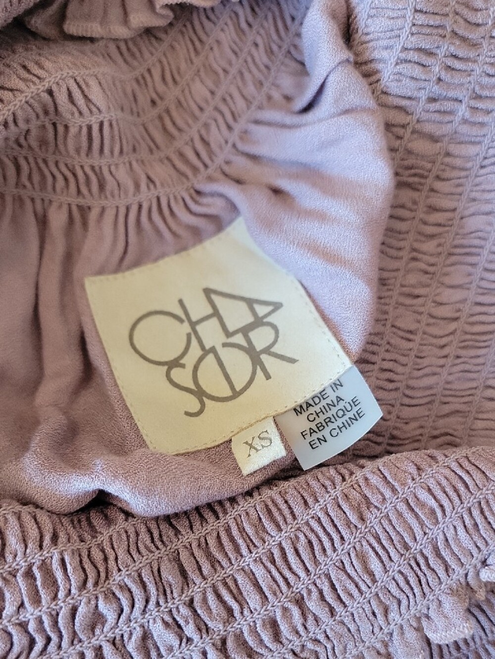 CHASER Mauve Off-Shoulder Smocked Blouse - Picture 5 of 5